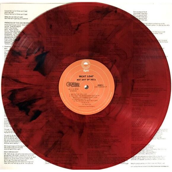 Meat Loaf Bat Out Of Hell Exclusive Limited Edition Colored Vinyl MINT RARE LP - Picture 3 of 5